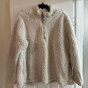 Time & Tru Sherpa Jacket in Cream